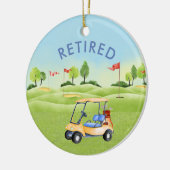 退職ゴルフテーマ名日付 セラミックオーナメント (左)