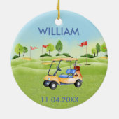 退職ゴルフテーマ名日付 セラミックオーナメント (裏面)