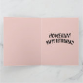 退職シンシナティ野球用挨拶状 カード (内部)