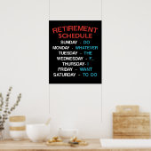 退職スケジュールカレンダーオフィスユーモア同僚 ポスター (キッチン)