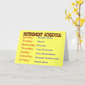 退職スケジュール – おもしろい退職金 カード (黄色い花)