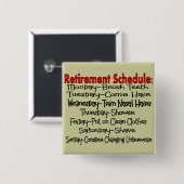 "退職スケジュール"のおもしろいなギフト 缶バッジ (正面&裏面)