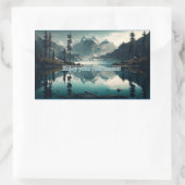 退職ステッカー 長方形シール (バッグ)