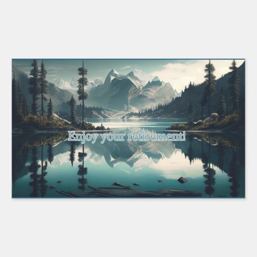 退職ステッカー 長方形シール (正面)