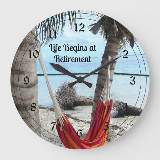 退職ハンモック ラージ壁時計 (正面)