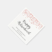 退職バラ金ゴールドグリッター紙吹雪スクリプト スタンダードカクテルナプキン (角)