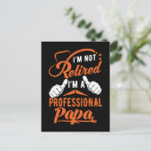 退職パパおもしろいプロフェッショナルパパ ポストカード (スタンド正面)