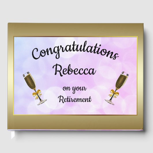 退職パーソナライズされたデザイン ゲストブック (正面)