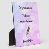 退職パーソナライズされたデザイン フォトプラーク (側面)