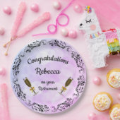 退職パーソナライズされたデザイン ペーパープレート (パーティー)