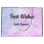 退職パーソナライズされたデザイン ラージペーパーバッグ (裏面)