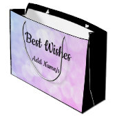 退職パーソナライズされたデザイン ラージペーパーバッグ (裏面アングル)