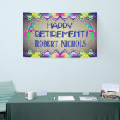 退職パーソナライズされたバナー 横断幕 (トレードショー)