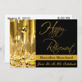 退職パーソナライズされたパーティの招待状 招待状 (正面/裏面)