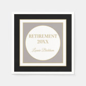 退職パーソナライズされたパーティーナプキン スタンダードカクテルナプキン (正面)