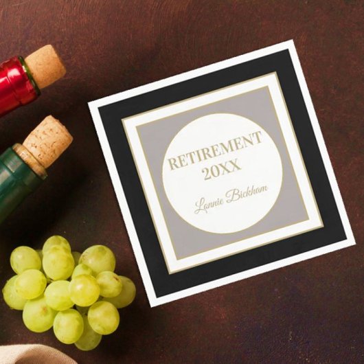 退職パーソナライズされたパーティーナプキン スタンダードカクテルナプキン