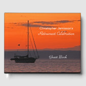 退職パーソナライズされたパーティーブック、帆船 ゲストブック (正面)