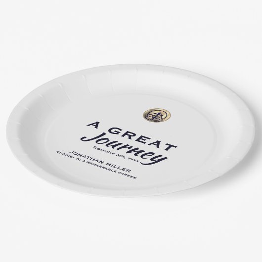 退職パーソナライズされたパーティー紙プレート ペーパープレート (アングル)