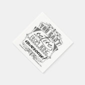 退職パーソナライズされた引用文ブラックタイポグラフィ スタンダードカクテルナプキン (角)