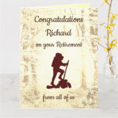 退職パーソナライズされた後の挨拶 カード (黄色い花)