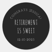 退職パーソナライズされた者の好意 ラウンドシール (正面)