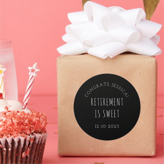 退職パーソナライズされた者の好意 ラウンドシール (パーティー)