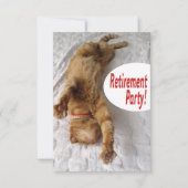 退職パーティの招待状おもしろい猫 招待状 (正面)