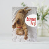 退職パーティの招待状おもしろい猫 招待状 (スタンド正面)