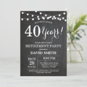 退職パーティの招待状カードチャルクボード 招待状 (スタンド正面)