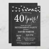 退職パーティの招待状カードチャルクボード 招待状 (正面/裏面)