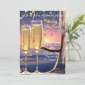 退職パーティの招待状カード 招待状 (スタンド正面)