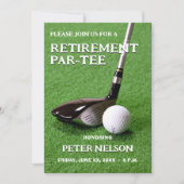 退職パーティの招待状ゴルフ愛好家 招待状 (正面)