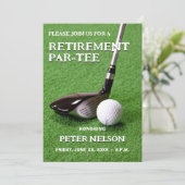 退職パーティの招待状ゴルフ愛好家 招待状 (スタンド正面)