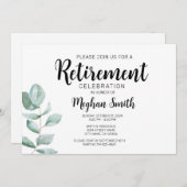 退職パーティの招待状テンプレート、 招待状 (正面/裏面)