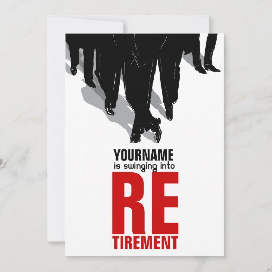 退職パーティの招待状ラットパックスインガー 招待状 (正面)