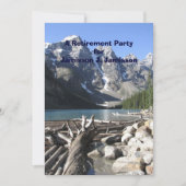 退職パーティの招待状山流木 招待状 (正面)