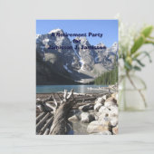 退職パーティの招待状山流木 招待状 (スタンド正面)