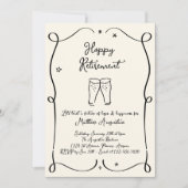 退職パーティの招待状男性へ又は女性 招待状 (正面)