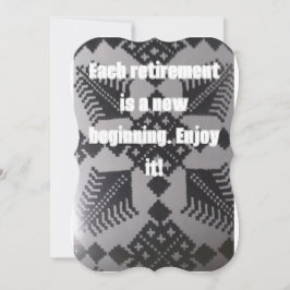 退職パーティの招待状白黒