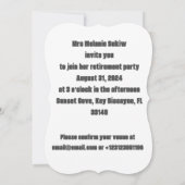 退職パーティの招待状白黒 (裏面)