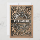 退職パーティの招待状素朴ズクラフトBBQ 招待状 (正面)