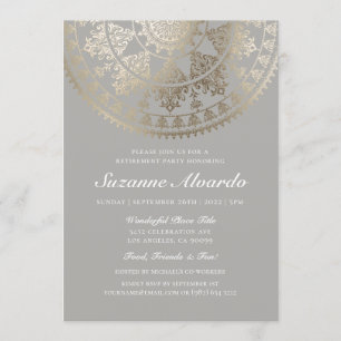 退職パーティの招待状金箔 招待状