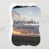 退職パーティの招待状 (正面/裏面)