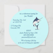 退職パーティの招待状:アトランティックブルーマーリン 招待状 (裏面)