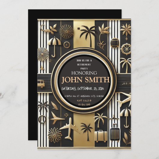 退職パーティの招待状 シーズンカード (正面/裏面)