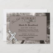 退職パーティの招待状 – ニュージャーニー – 鉄道 招待状 (裏面)