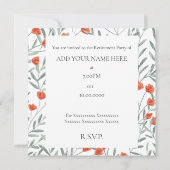 退職パーティの招待状:フローラ 招待状 (裏面)