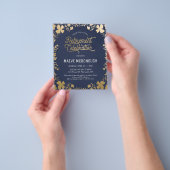 退職パーティの招待状、ヴィンテージクローバー招待状 チラシ (手)