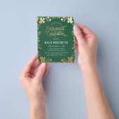 退職パーティの招待状、ヴィンテージクローバー招待状 チラシ (手)