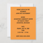 退職パーティの招待状-ヴィンテージグリーントラクタ 招待状 (裏面)